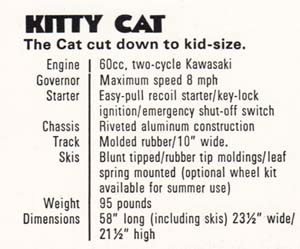 1973 Kitty Cat Snowmobile Specs